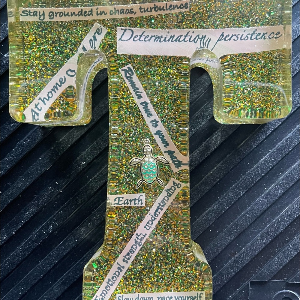 6”-tall, 5”-wide, 1.5”-deep Turtle Epoxy Block “T”